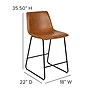 Flash Furniture LeatherSoft Counter Height Stools, Light Brown, 2-Pieces (2ETER1834524LB)~#|#~sp152794779_sc7