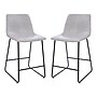 Flash Furniture LeatherSoft Counter Height Stools, Light Gray, 2-Pieces (2ETER1834524LG)~#|#~sp152794846_sc7