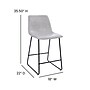 Flash Furniture LeatherSoft Counter Height Stools, Light Gray, 2-Pieces (2ETER1834524LG)~#|#~sp152794856_sc7