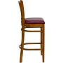 Flash Furniture HERCULES Traditional Wood Vertical Slat Back Barstool, Cherry/Burgundy, 2-Pieces/Pack (2XUW08BVRTCHBGV)~#|#~sp152795055_sc7