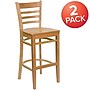 Flash Furniture HERCULES Series Traditional Wood Ladder Back Restaurant Barstool, Natural, 2-Pieces/Pack (2XUW05BLADNAT)~#|#~sp152795087_sc7