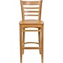 Flash Furniture HERCULES Series Traditional Wood Ladder Back Restaurant Barstool, Natural, 2-Pieces/Pack (2XUW05BLADNAT)~#|#~sp152795096_sc7