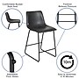 Flash Furniture LeatherSoft Counter Height Stools, Gray, 2-Pieces (2ETER1834524GY)~#|#~sp152795157_sc7