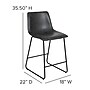 Flash Furniture LeatherSoft Counter Height Stools, Gray, 2-Pieces (2ETER1834524GY)~#|#~sp152795160_sc7