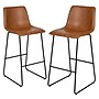 Flash Furniture LeatherSoft Barstool, Light Brown, 2-Pieces (2ETER1834530LB)~#|#~sp152795171_sc7