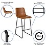 Flash Furniture LeatherSoft Barstool, Light Brown, 2-Pieces (2ETER1834530LB)~#|#~sp152795187_sc7