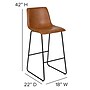 Flash Furniture LeatherSoft Barstool, Light Brown, 2-Pieces (2ETER1834530LB)~#|#~sp152795188_sc7