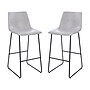 Flash Furniture LeatherSoft Barstool, Light Gray, 2-Pieces (2ETER1834530LG)~#|#~sp152795216_sc7