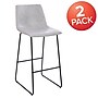 Flash Furniture LeatherSoft Barstool, Light Gray, 2-Pieces (2ETER1834530LG)~#|#~sp152795221_sc7