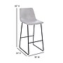 Flash Furniture LeatherSoft Barstool, Light Gray, 2-Pieces (2ETER1834530LG)~#|#~sp152795224_sc7