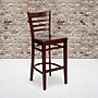 Flash Furniture HERCULES Series Traditional Wood Ladder Back Restaurant Barstool, Mahogany, 2-Pieces/Pack (2XUW05BLADMAH)~#|#~sp152795256_sc7