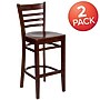 Flash Furniture HERCULES Series Traditional Wood Ladder Back Restaurant Barstool, Mahogany, 2-Pieces/Pack (2XUW05BLADMAH)~#|#~sp152795282_sc7
