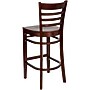 Flash Furniture HERCULES Series Traditional Wood Ladder Back Restaurant Barstool, Mahogany, 2-Pieces/Pack (2XUW05BLADMAH)~#|#~sp152795322_sc7