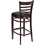 Flash Furniture HERCULES Series Traditional Wood Ladder Back Restaurant Barstool, Walnut/Black, 2-Pieces/Pack (2XUW05BLADWABKV)~#|#~sp152795353_sc7