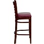 Flash Furniture HERCULES Traditional Wood Ladder Back Restaurant Barstool, Mahogany/Burgundy, 2-Pieces/Pack (2XUW05BLADMABRV)~#|#~sp152795612_sc7
