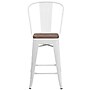 Flash Furniture Lily Contemporary Metal Vertical Back Counter Height Stool, White, 4-Pieces/Pack (4CH3132024GBWHW)~#|#~sp152795651_sc7