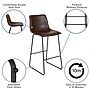 Flash Furniture LeatherSoft Barstool, Dark Brown, 2-Pieces (2ETER1834530DB)~#|#~sp152795678_sc7