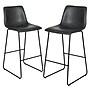 Flash Furniture LeatherSoft Barstool, Gray, 2-Pieces (2ETER1834530GY)~#|#~sp152795706_sc7