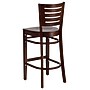 Flash Furniture Darby Series Traditional Wood Slat Back Restaurant Barstool, Walnut, 2-Pieces/Pack (2XUDGW018BWA)~#|#~sp152795798_sc7