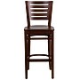 Flash Furniture Darby Series Traditional Wood Slat Back Restaurant Barstool, Walnut, 2-Pieces/Pack (2XUDGW018BWA)~#|#~sp152795804_sc7