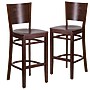 Flash Furniture Lacey Series Traditional Wood Full Back Restaurant Barstool, Walnut, 2-Pieces/Pack (2XUDGW094BWA)~#|#~sp152795806_sc7