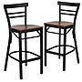 Flash Furniture HERCULES Traditional Metal Two-Slat Ladder Back Barstool, Black/Cherry, 2-Pieces/Pack (2XU6R9BLADBCHW)~#|#~sp152795809_sc7
