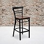 Flash Furniture HERCULES Traditional Metal Two-Slat Ladder Back Barstool, Black/Cherry, 2-Pieces/Pack (2XU6R9BLADBCHW)~#|#~sp152795812_sc7