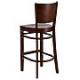 Flash Furniture Lacey Series Traditional Wood Full Back Restaurant Barstool, Walnut, 2-Pieces/Pack (2XUDGW094BWA)~#|#~sp152795815_sc7