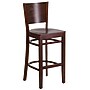 Flash Furniture Lacey Series Traditional Wood Full Back Restaurant Barstool, Walnut, 2-Pieces/Pack (2XUDGW094BWA)~#|#~sp152795817_sc7