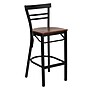 Flash Furniture HERCULES Traditional Metal Two-Slat Ladder Back Barstool, Black/Cherry, 2-Pieces/Pack (2XU6R9BLADBCHW)~#|#~sp152795820_sc7