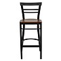 Flash Furniture HERCULES Traditional Metal Two-Slat Ladder Back Barstool, Black/Cherry, 2-Pieces/Pack (2XU6R9BLADBCHW)~#|#~sp152795824_sc7