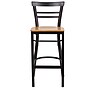 Flash Furniture HERCULES Traditional Metal Two-Slat Ladder Back Barstool, Black/Natural Wood, 2-Pieces/Pack (2XU6R9BLADBARNW)~#|#~sp152795996_sc7