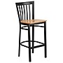 Flash Furniture HERCULES Traditional Metal School House Back Barstool, Black/Natural Wood, 2-Pieces/Pack (2XU6R8BSCHBARNW)~#|#~sp152796025_sc7