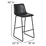 Flash Furniture LeatherSoft Barstool, Gray, 2-Pieces (2ETER1834530GY)~#|#~sp152796056_sc7