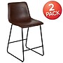 Flash Furniture LeatherSoft Counter Height Stools, Dark Brown, 2-Pieces (2ETER1834524DB)~#|#~sp152796369_sc7