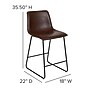 Flash Furniture LeatherSoft Counter Height Stools, Dark Brown, 2-Pieces (2ETER1834524DB)~#|#~sp152796378_sc7