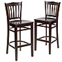 Flash Furniture HERCULES Series Traditional Wood Vertical Slat Back Restaurant Barstool, Walnut, 2-Pieces/Pack (2XUW08BVRTWAL)~#|#~sp152796448_sc7