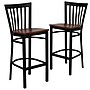 Flash Furniture HERCULES Traditional Metal School House Back Restaurant Barstool, Black/Cherry, 2-Pieces/Pack (2XU6R8BSCHBCHW)~#|#~sp152796449_sc7