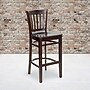 Flash Furniture HERCULES Series Traditional Wood Vertical Slat Back Restaurant Barstool, Walnut, 2-Pieces/Pack (2XUW08BVRTWAL)~#|#~sp152796450_sc7