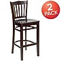 Flash Furniture HERCULES Series Traditional Wood Vertical Slat Back Restaurant Barstool, Walnut, 2-Pieces/Pack (2XUW08BVRTWAL)~#|#~sp152796452_sc7