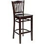 Flash Furniture HERCULES Series Traditional Wood Vertical Slat Back Restaurant Barstool, Walnut, 2-Pieces/Pack (2XUW08BVRTWAL)~#|#~sp152796458_sc7