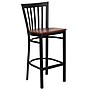 Flash Furniture HERCULES Traditional Metal School House Back Restaurant Barstool, Black/Cherry, 2-Pieces/Pack (2XU6R8BSCHBCHW)~#|#~sp152796459_sc7
