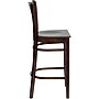 Flash Furniture HERCULES Series Traditional Wood Vertical Slat Back Restaurant Barstool, Walnut, 2-Pieces/Pack (2XUW08BVRTWAL)~#|#~sp152796460_sc7