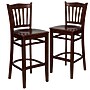 Flash Furniture HERCULES Series Traditional Wood Vertical Slat Back Restaurant Barstool, Mahogany, 2-Pieces/Pack (2XUW08BVRTMAH)~#|#~sp152796635_sc7