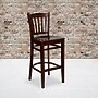 Flash Furniture HERCULES Series Traditional Wood Vertical Slat Back Restaurant Barstool, Mahogany, 2-Pieces/Pack (2XUW08BVRTMAH)~#|#~sp152796637_sc7