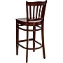 Flash Furniture HERCULES Series Traditional Wood Vertical Slat Back Restaurant Barstool, Mahogany, 2-Pieces/Pack (2XUW08BVRTMAH)~#|#~sp152796643_sc7