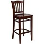 Flash Furniture HERCULES Series Traditional Wood Vertical Slat Back Restaurant Barstool, Mahogany, 2-Pieces/Pack (2XUW08BVRTMAH)~#|#~sp152796645_sc7