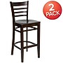 Flash Furniture HERCULES Series Traditional Wood Ladder Back Restaurant Barstool, Walnut, 2-Pieces/Pack (2XUW05BLADWAL)~#|#~sp152796674_sc7