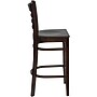 Flash Furniture HERCULES Series Traditional Wood Ladder Back Restaurant Barstool, Walnut, 2-Pieces/Pack (2XUW05BLADWAL)~#|#~sp152796683_sc7