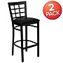 Flash Furniture HERCULES Series Traditional Metal Window Back Restaurant Barstool, Black, 2-Pieces/Pack (2XU6R7BWINBBKV)~#|#~sp152797213_sc7